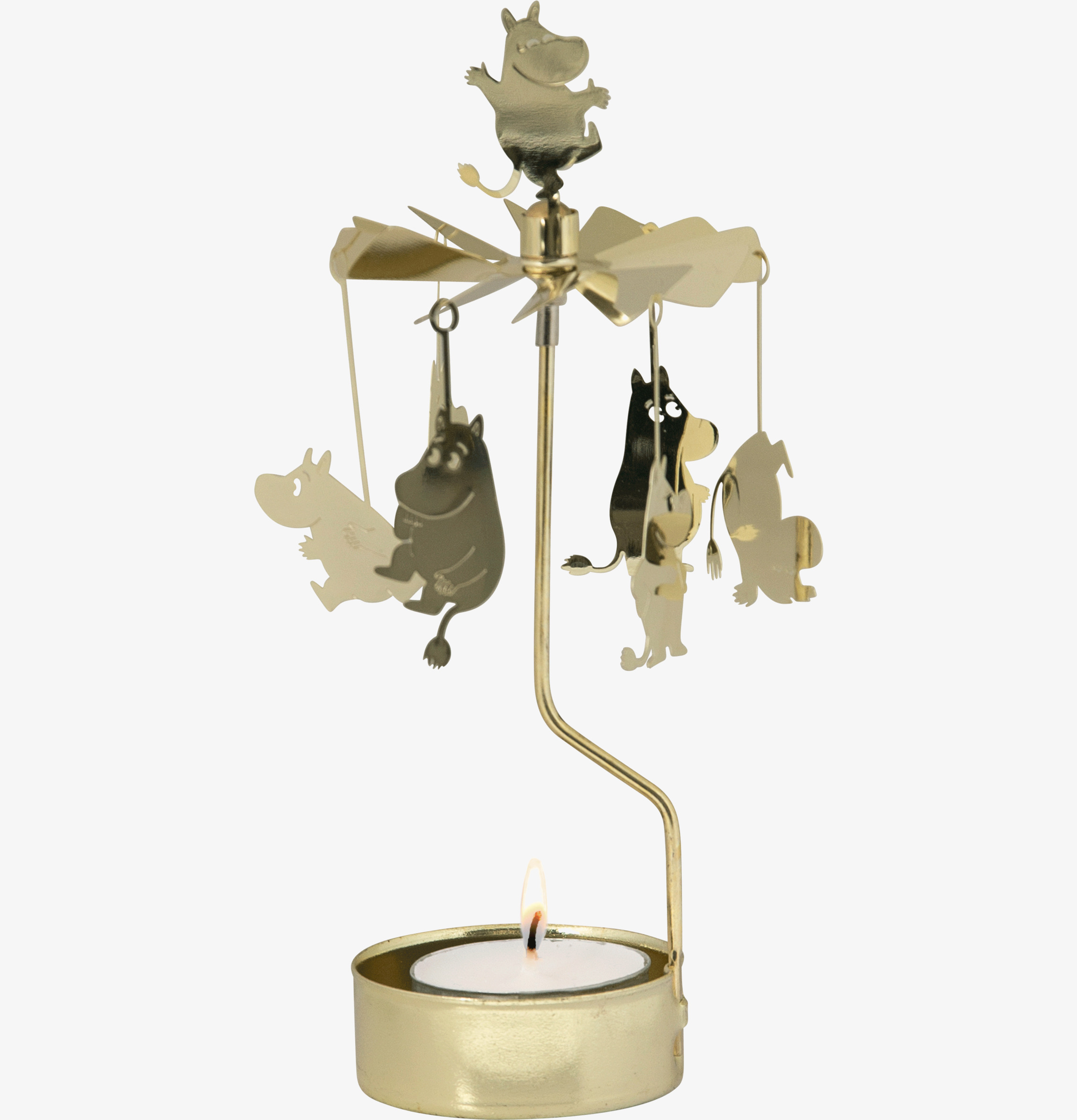 Änglaspel Mumin Guld från Pluto Produkter med Mumin-figurer