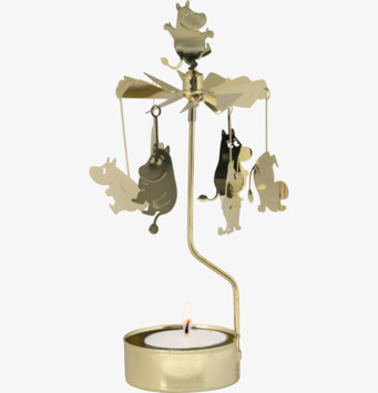 Änglaspel Mumin Guld från Pluto Produkter med Mumin-figurer