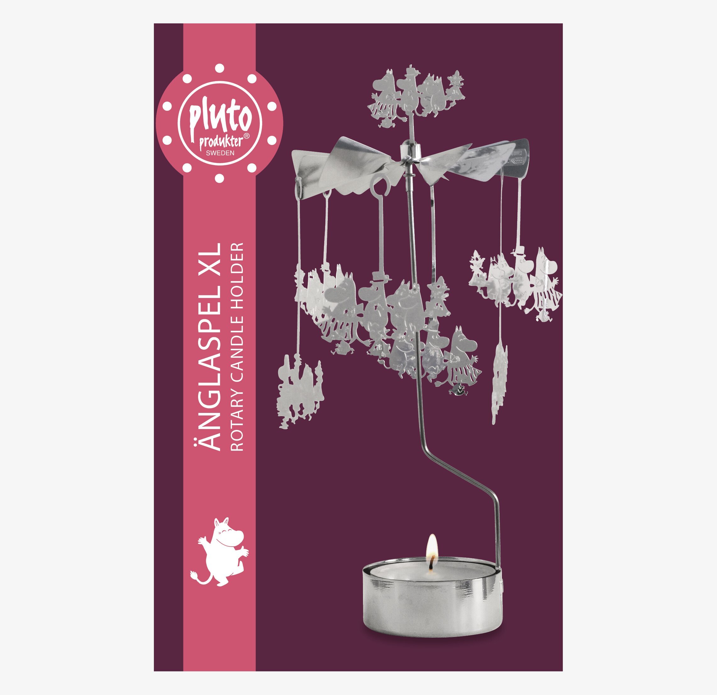 Stort Änglaspel Mumin Familj Silver från Pluto Produkter