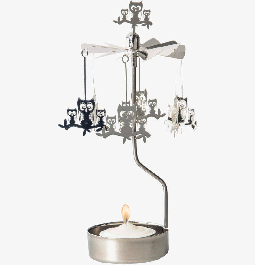 Änglaspel Uggla från Pluto Produkter med snurrande ugglor