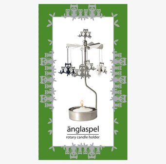 Änglaspel Uggla från Pluto Produkter, snurrande ljushållare