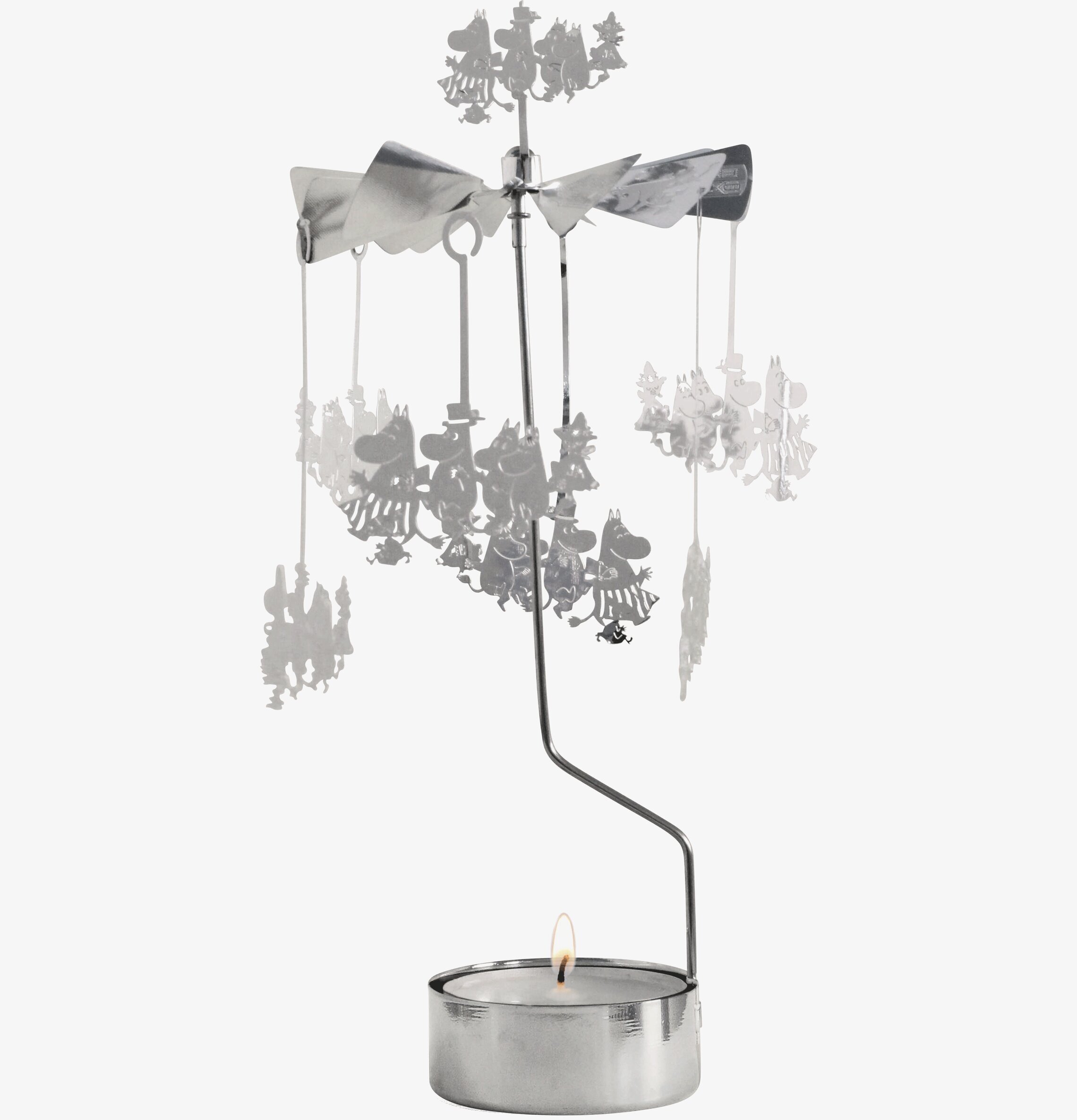 Stort Änglaspel Mumin Familj Silver från Pluto Produkter