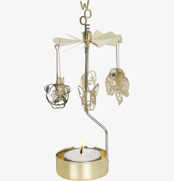 Änglaspel Hundfamilj Guld från Pluto Produkter i metall