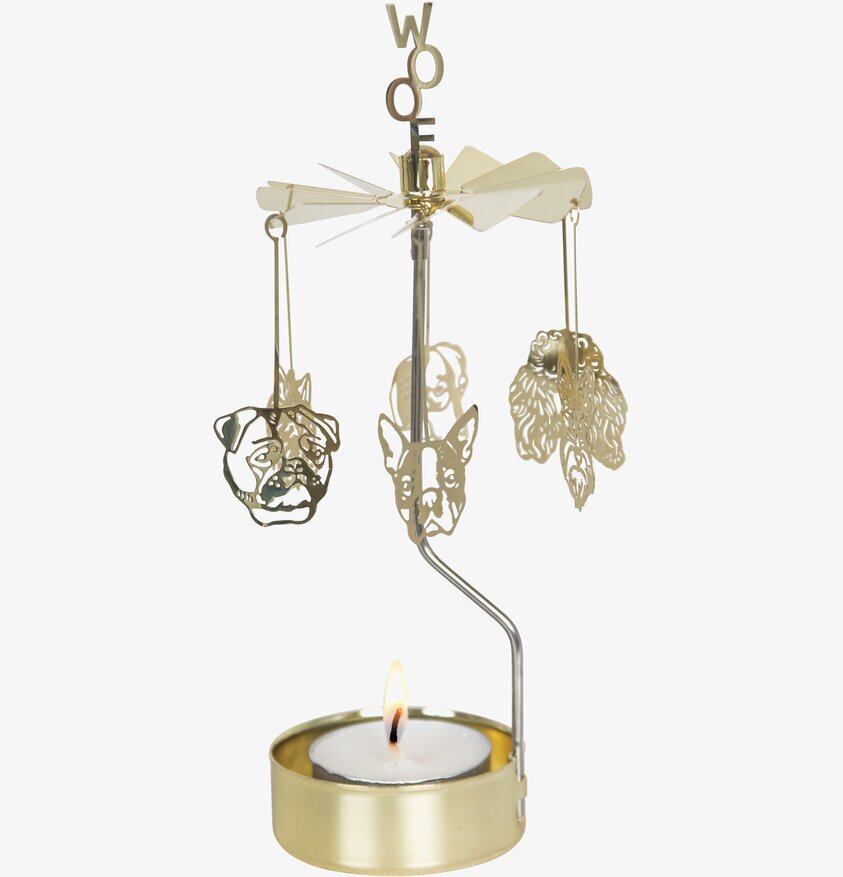 Änglaspel Hundfamilj Guld från Pluto Produkter i metall