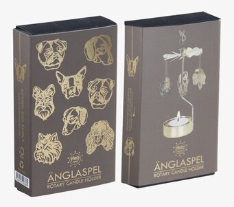 Änglaspel Hundfamilj Guld från Pluto Produkter i kartong