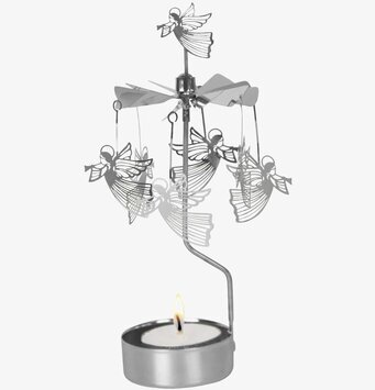 Änglaspel Flygande Ängel Silver från Pluto Produkter snurrar