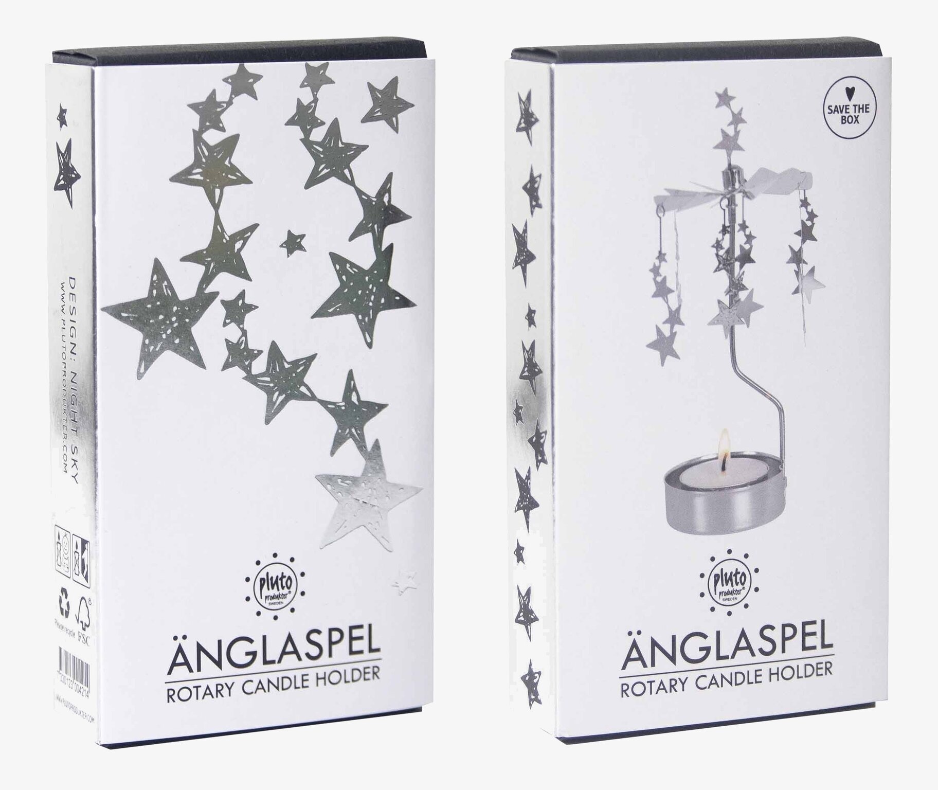 Änglaspel Natthimmel Silver från Pluto Produkter i kartong