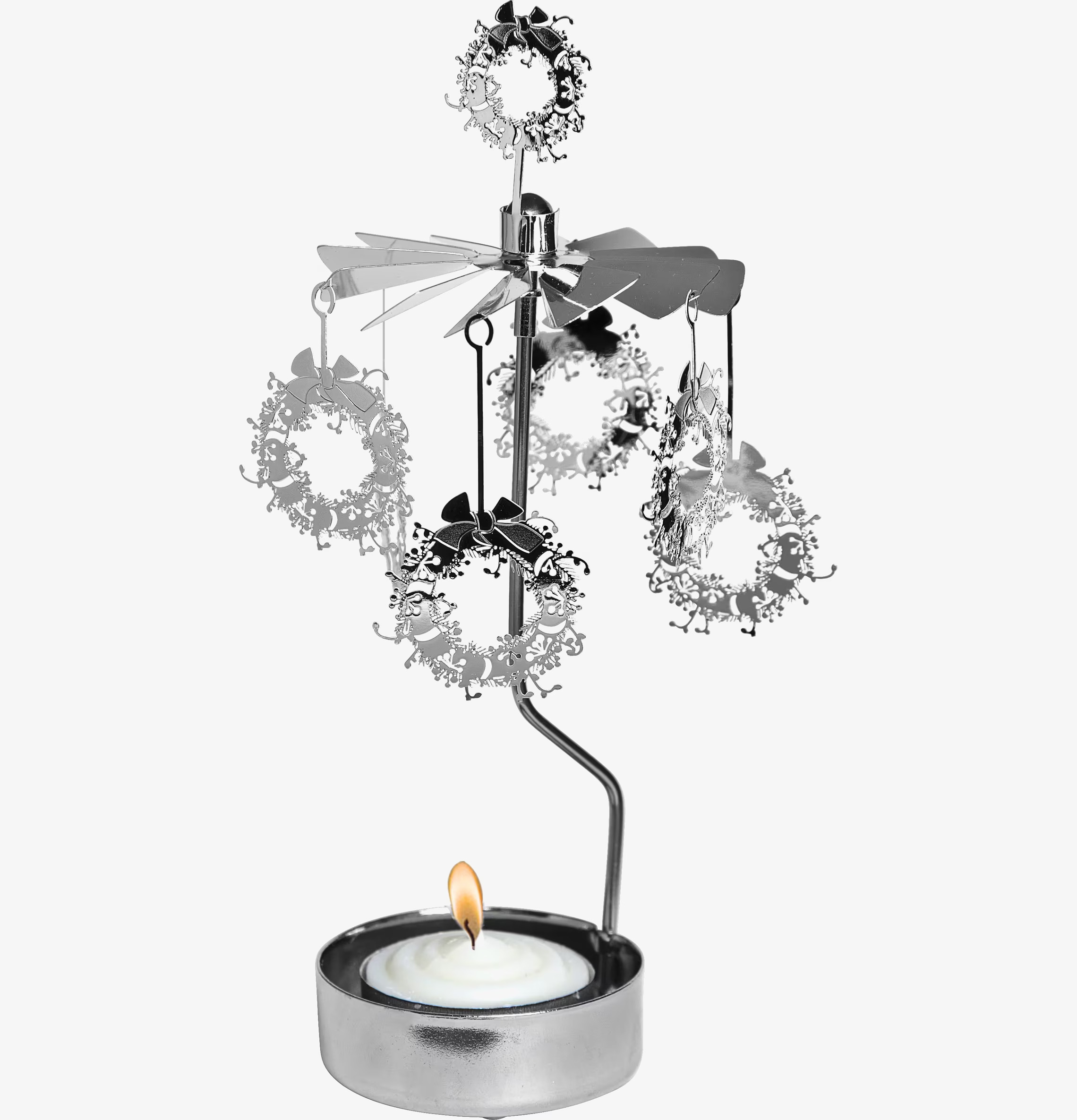 Änglaspel Julkrans från Pluto Produkter med snurrande kransar