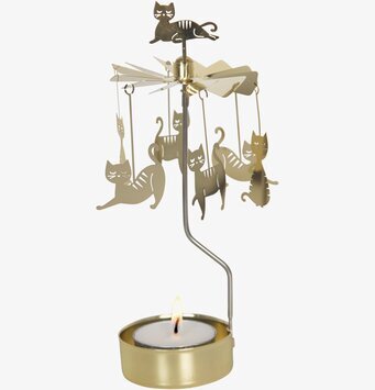Änglaspel Kattfamilj från Pluto Produkter, gyllene katter