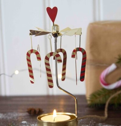 Änglaspel Polkagris från Pluto Produkter på ett träbord