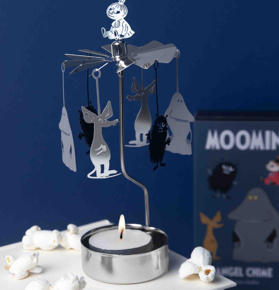 Änglaspel Moomin Buddies från Pluto Produkter med värmeljus