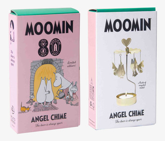 Bild av två förpackningar med Mumin-tema och nostalgi